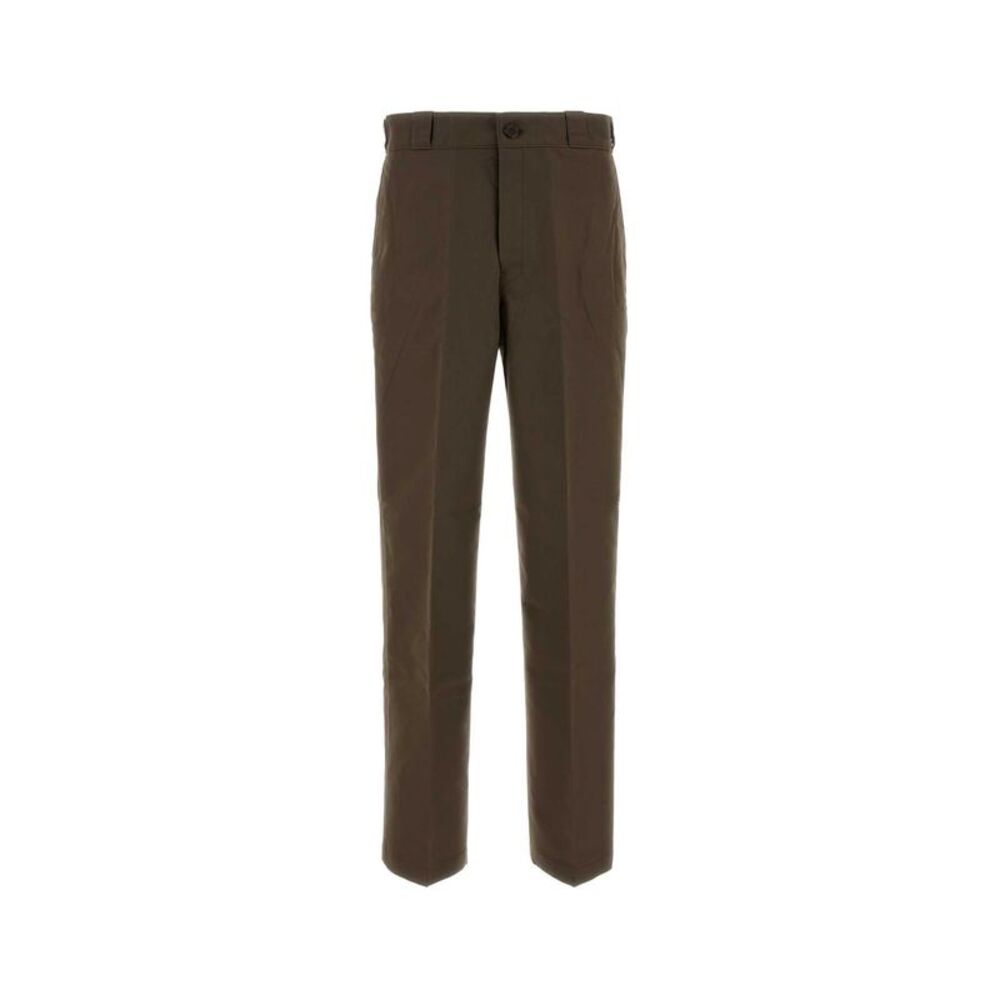 Prada Men Brown Canvas Pant